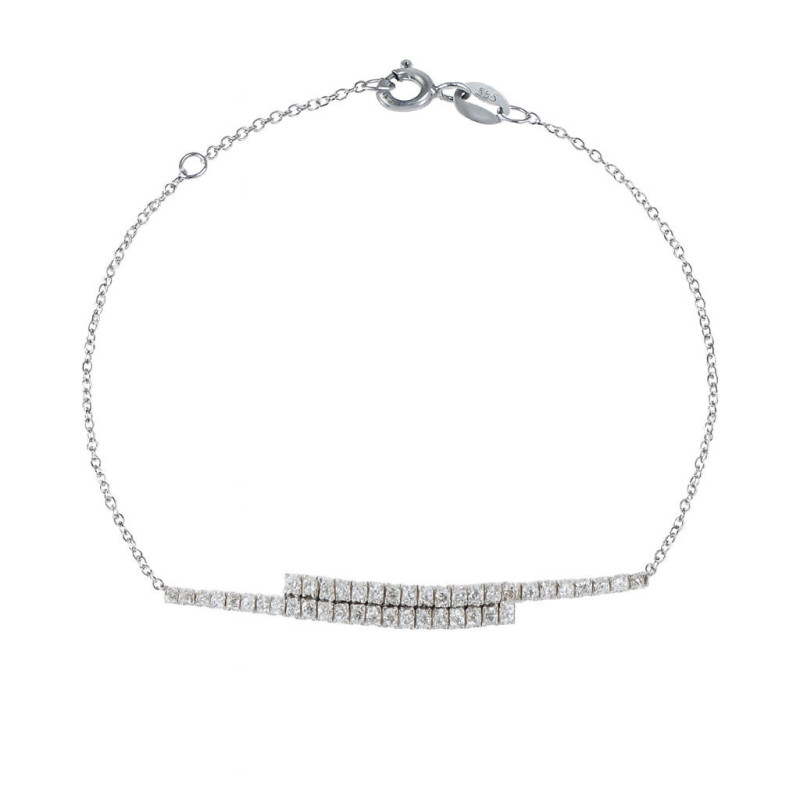 Βραχιόλι λευκόχρυσο 14 καρατίων