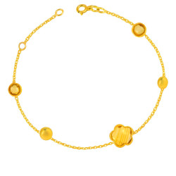 Βραχιόλι χρυσός 14 καρατίων με σιτρίν