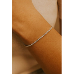 Βραχιόλι ριβιέρα από λευκόχρυσο 14 καρατίων