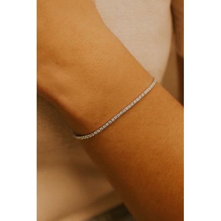 Βραχιόλι ριβιέρα από λευκόχρυσο 14 καρατίων