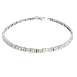 Βραχιόλι ριβιέρα από λευκόχρυσο 14 καρατίων
