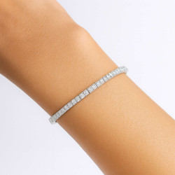 Βραχιόλι ριβιέρα από λευκόχρυσο 14 καρατίων
