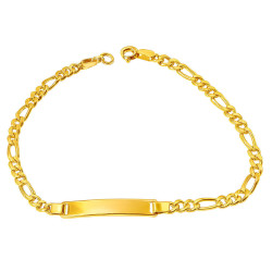 Βραχιόλι ταυτότητα χρυσό 14 καρατίων