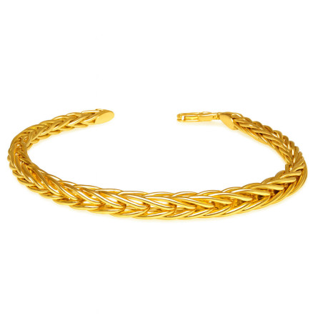 Βραχιόλι χειροπέδα χρυσό 14 καρατίων