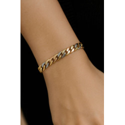 Βραχιόλι χειροπέδα Λευκόχρυσο 14 καρατίων