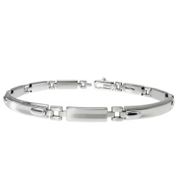 Βραχιόλι χειροπέδα λευκόχρυσο 14 καρατίων