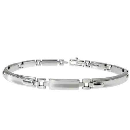Βραχιόλι χειροπέδα λευκόχρυσο 14 καρατίων