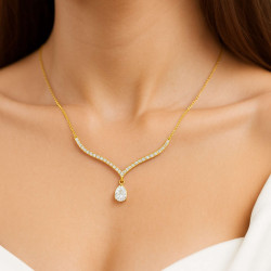 Κολιέ δάκρυ Χρυσό 14 καρατίων