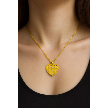Κολιέ καρδιά Χρυσό 9 καρατίων