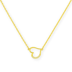 Κολιέ καρδιά χρυσό 9 καρατίων