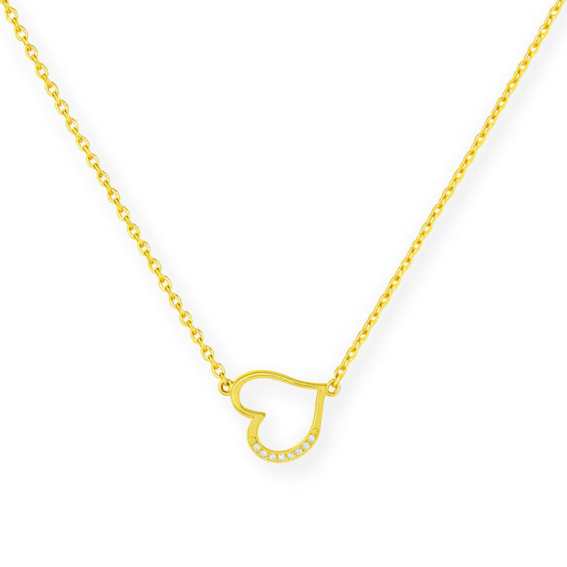 Κολιέ καρδιά χρυσό 9 καρατίων