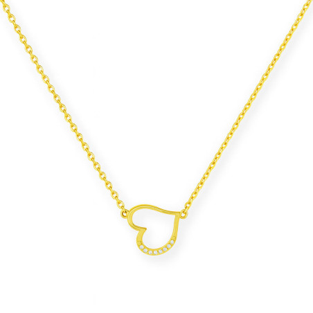 Κολιέ καρδιά χρυσό 9 καρατίων