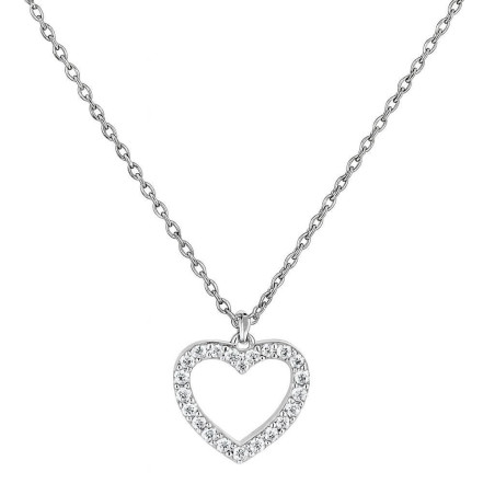 Κολιέ καρδιά λευκόχρυσο 9 καρατίων