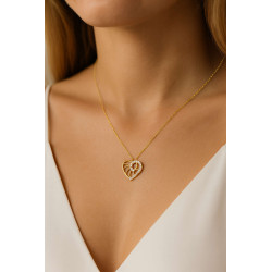 Κολιέ καρδιά Χρυσό 9 καρατίων