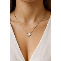 Κολιέ λευκόχρυσο 14 καρατίων