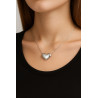 Κολιέ καρδούλα λευκόχρυσο 14 καρατίων