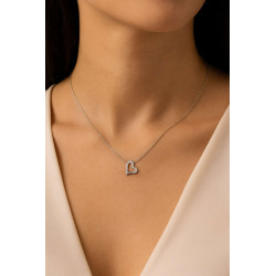 Κολιέ λευκόχρυσο 14 καρατίων