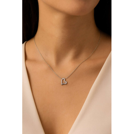 Κολιέ λευκόχρυσο 14 καρατίων