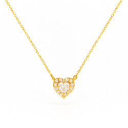 Κολιέ καρδούλα Χρυσό 14 καρατίων