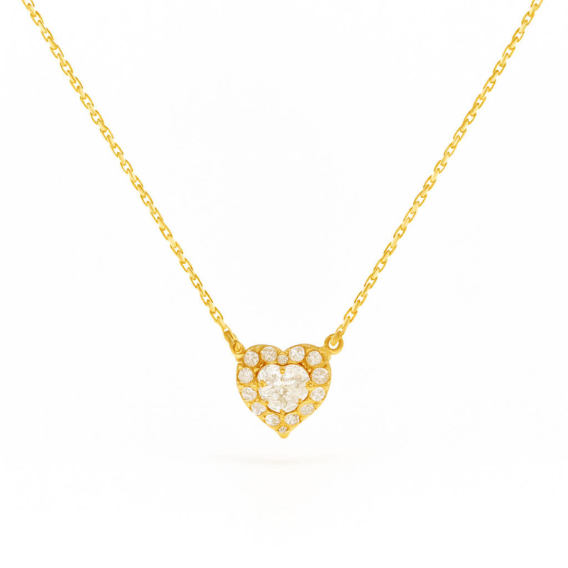 Κολιέ καρδούλα Χρυσό 14 καρατίων