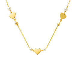 Κολιέ καρδούλες Χρυσό 14 καρατίων