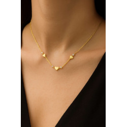 Κολιέ καρδούλες Χρυσό 14 καρατίων