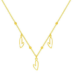 Κολιέ καρδούλες Χρυσό 14 καρατίων