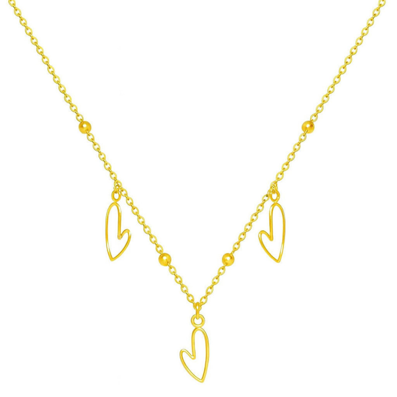 Κολιέ καρδούλες Χρυσό 14 καρατίων