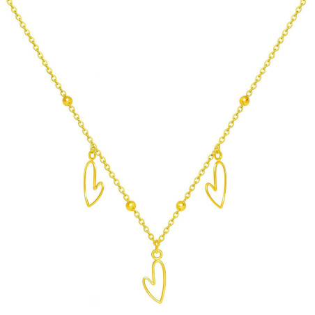 Κολιέ καρδούλες Χρυσό 14 καρατίων