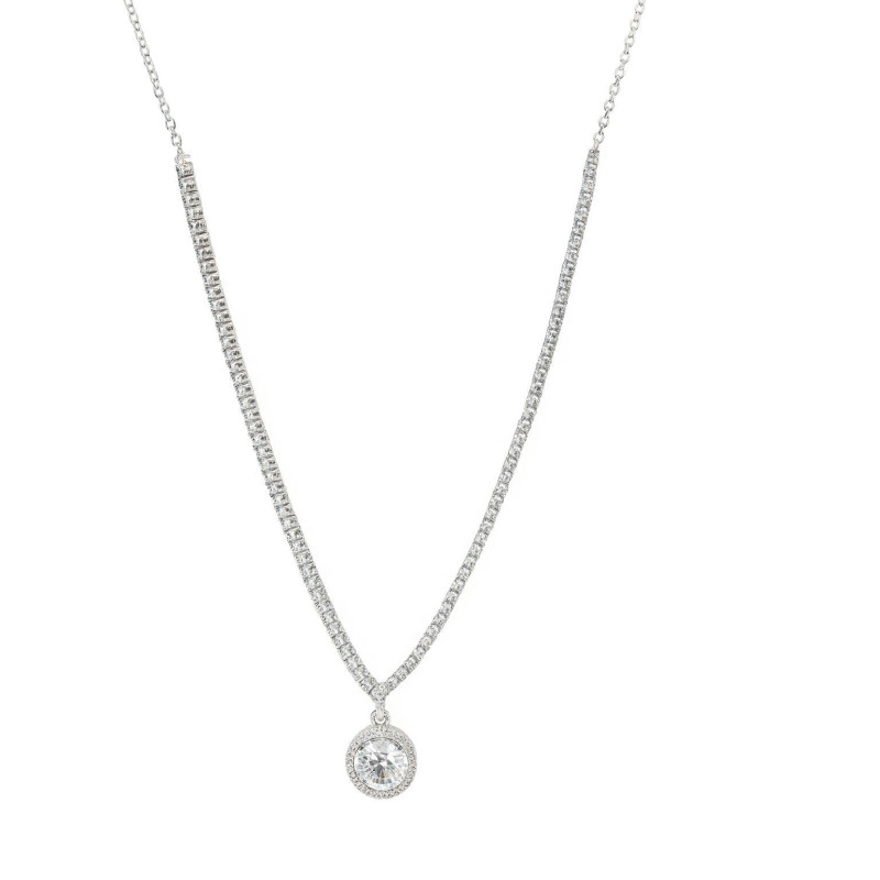 Κολιέ λευκόχρυσο 14 καρατίων