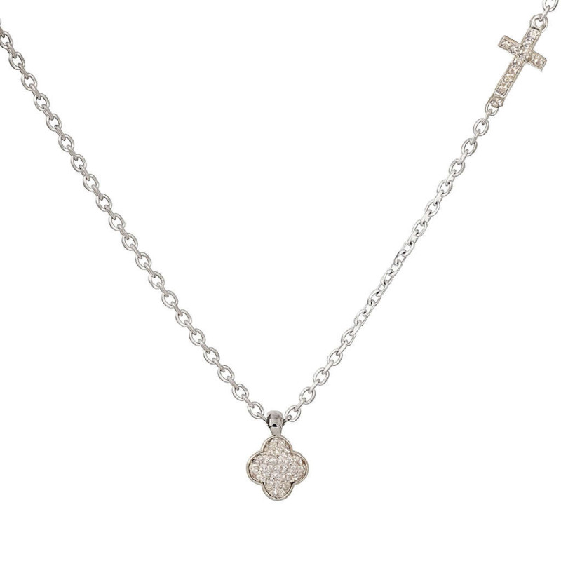 Κολιέ λευκόχρυσο 14 καρατίων