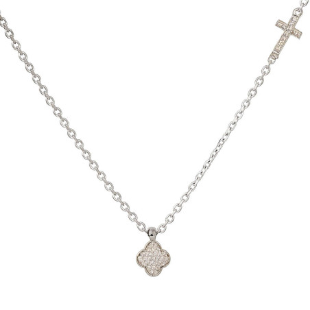 Κολιέ λευκόχρυσο 14 καρατίων