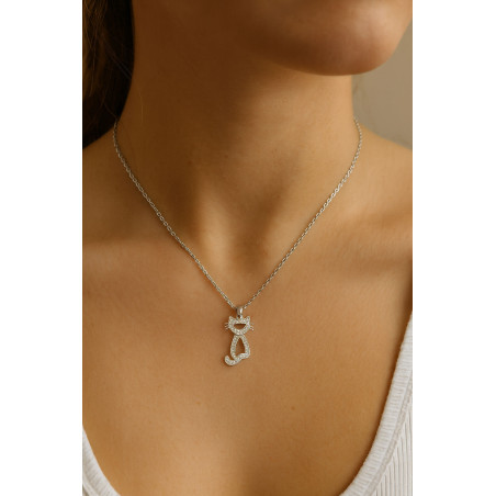 Κολιέ λευκόχρυσο 14 καρατίων