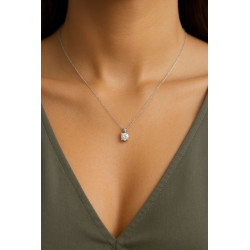 Κολιέ λευκόχρυσο 14 καρατίων