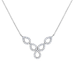 Κολιέ λευκόχρυσο 9 καρατίων