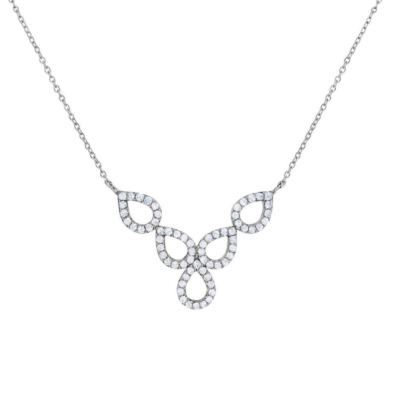 Κολιέ λευκόχρυσο 9 καρατίων