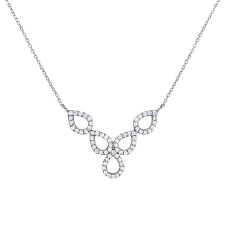 Κολιέ λευκόχρυσο 9 καρατίων