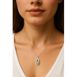 Κολιέ Λευκόχρυσο 9 καρατίων