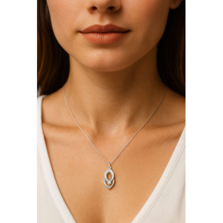 Κολιέ Λευκόχρυσο 9 καρατίων