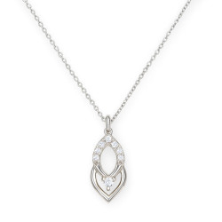 Κολιέ Λευκόχρυσο 9 καρατίων