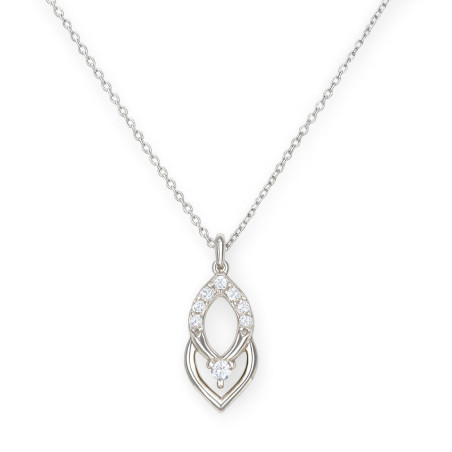 Κολιέ Λευκόχρυσο 9 καρατίων