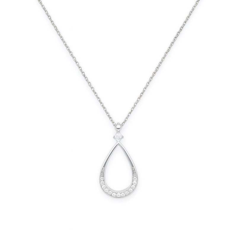 Κολιέ λευκόχρυσο 9 καρατίων