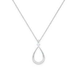 Κολιέ Λευκόχρυσο 9 καρατίων δάκρυ