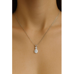 Κολιέ Λευκόχρυσο 9 καρατίων Δάκρυ