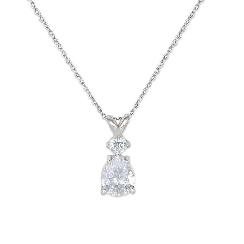 Κολιέ Λευκόχρυσο 9 καρατίων Δάκρυ