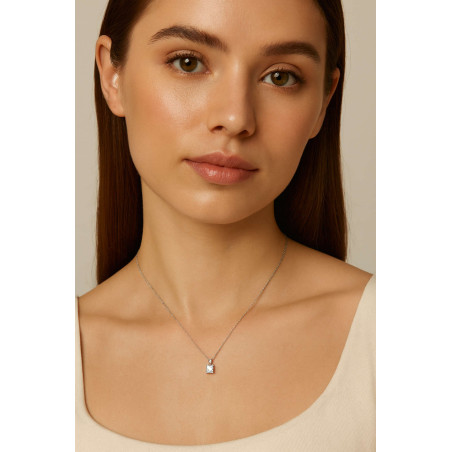 Κολιέ Λευκόχρυσο 9 καρατίων