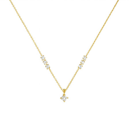 Κολιέ μονόπετρο Χρυσό 14 καρατίων