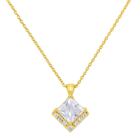 Κολιέ μονόπετρο Χρυσό 9 καρατίων