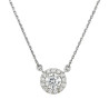 Κολιέ ροζέτα λευκόχρυσο 14 καρατίων