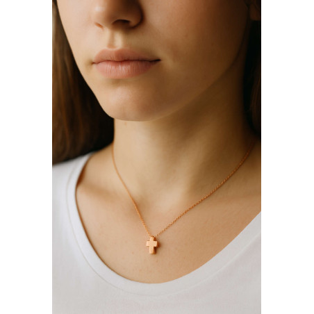 Κολιέ ροζ χρυσό 9 καρατίων